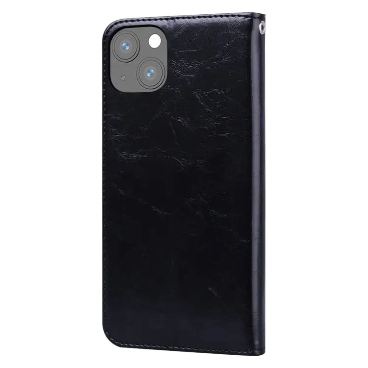 Business Style Oil Wax Texture Horizontal Flip Leather Case with Holder & Card Slots & Wallet For iPhone 13 mini