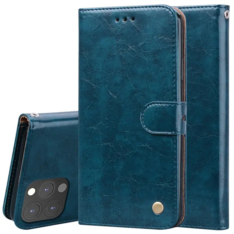 Business Style Oil Wax Texture Horizontal Flip Leather Case with Holder & Card Slots & Wallet For iPhone 13 mini