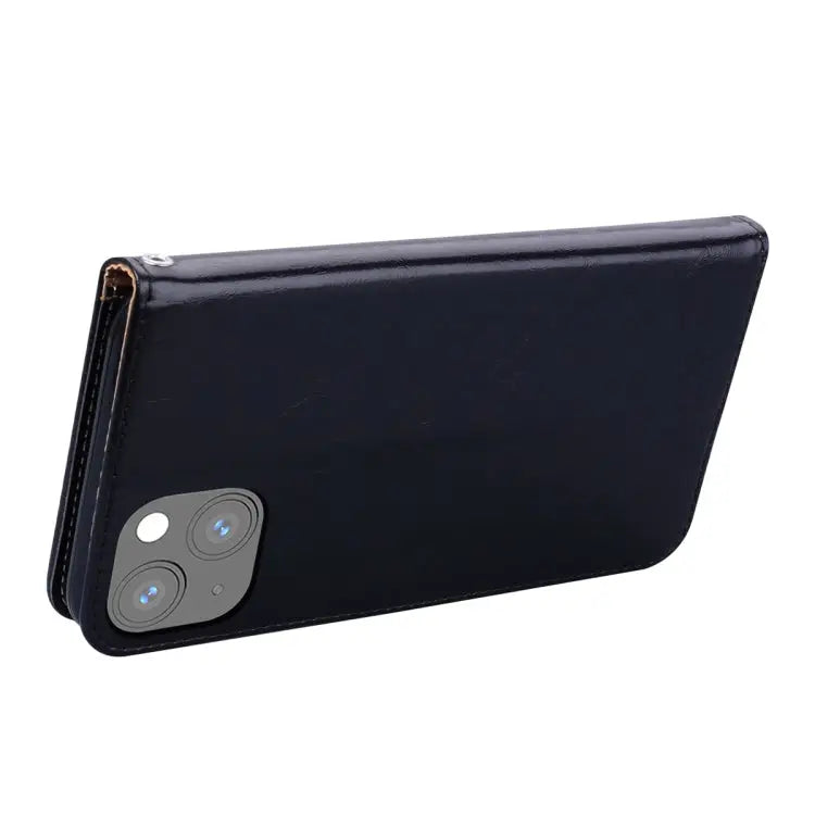 Business Style Oil Wax Texture Horizontal Flip Leather Case with Holder & Card Slots & Wallet For iPhone 13 mini