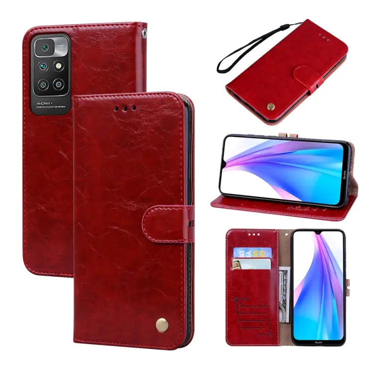 Business Style Oil Wax Texture Horizontal Flip Leather Case with Holder & Card Slots & Wallet For iPhone 13 mini