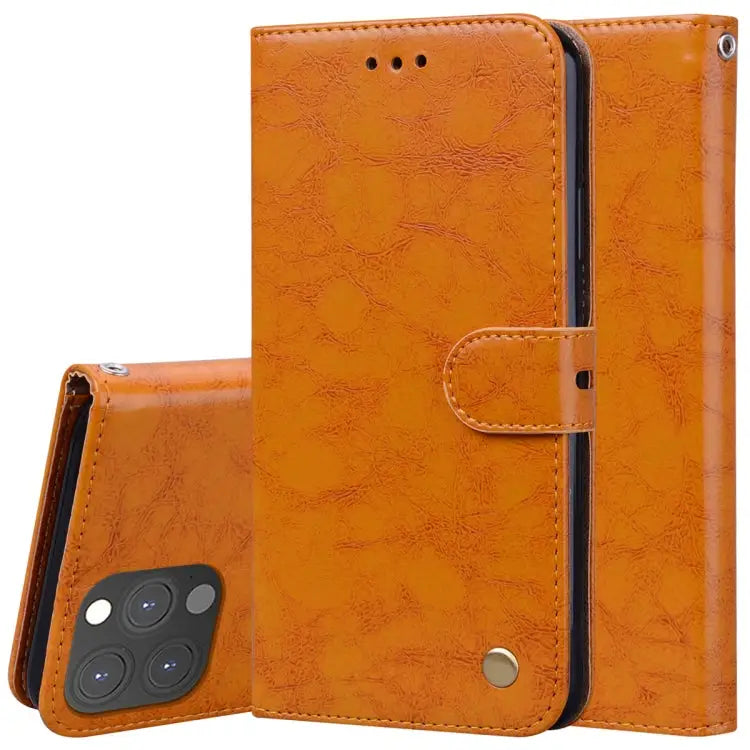Business Style Oil Wax Texture Horizontal Flip Leather Case with Holder & Card Slots & Wallet For iPhone 13 mini