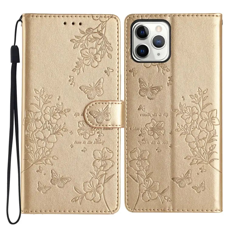 Butterflies and Flowers Leather Phone Case For iPhone 12 mini For iPhone 11 Pro Max For iPhone 11 For iPhone 11 Pro