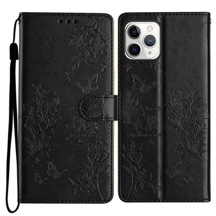 Butterflies and Flowers Leather Phone Case For iPhone 12 mini For iPhone 11 Pro Max For iPhone 11 For iPhone 11 Pro