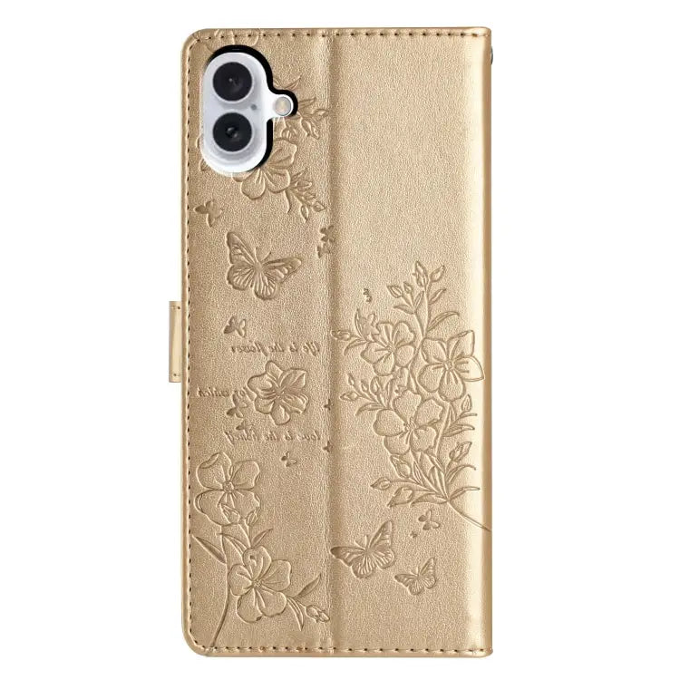Butterflies and Flowers Leather Phone Case For iPhone 16 For iPhone 15 Pro Max For iPhone 15 Pro For iPhone 15 Plus