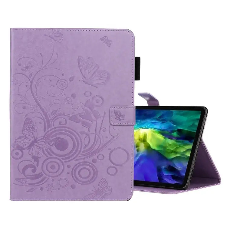 Butterflies Embossing Pattern Horizontal Flip Leather Case with Holder & Card Slot For iPad Pro 11 (2020) - For iPad