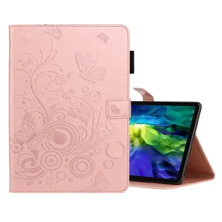 Butterflies Embossing Pattern Horizontal Flip Leather Case with Holder & Card Slot For iPad Pro 11 (2020) - For iPad