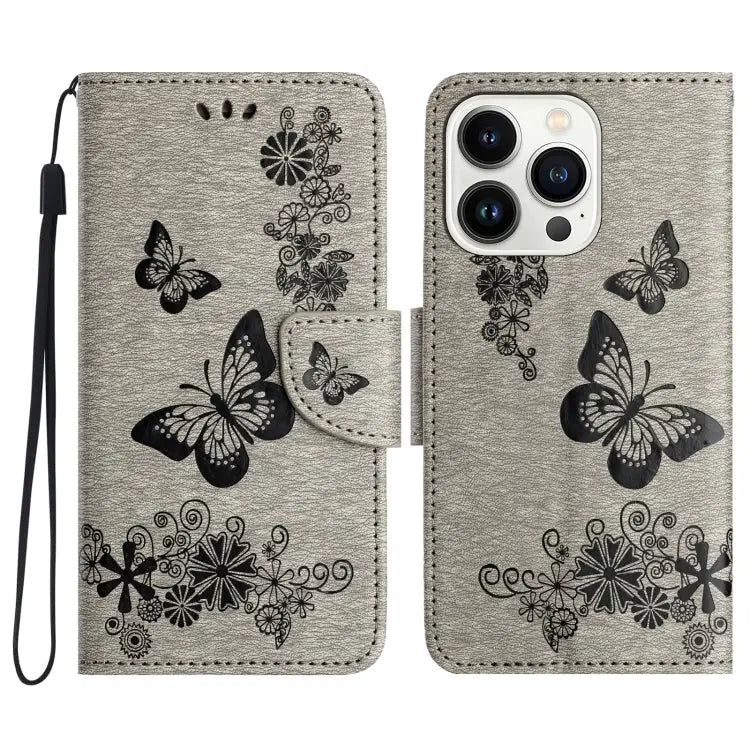 Butterfly Embossed Flip Leather Phone Case For iPhone 16e For iPhone 16 Pro Max For iPhone 16 Pro - For iPhone 16 Pro