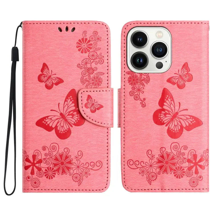 Butterfly Embossed Flip Leather Phone Case For iPhone 16e For iPhone 16 Pro Max For iPhone 16 Pro - For iPhone 16 Pro
