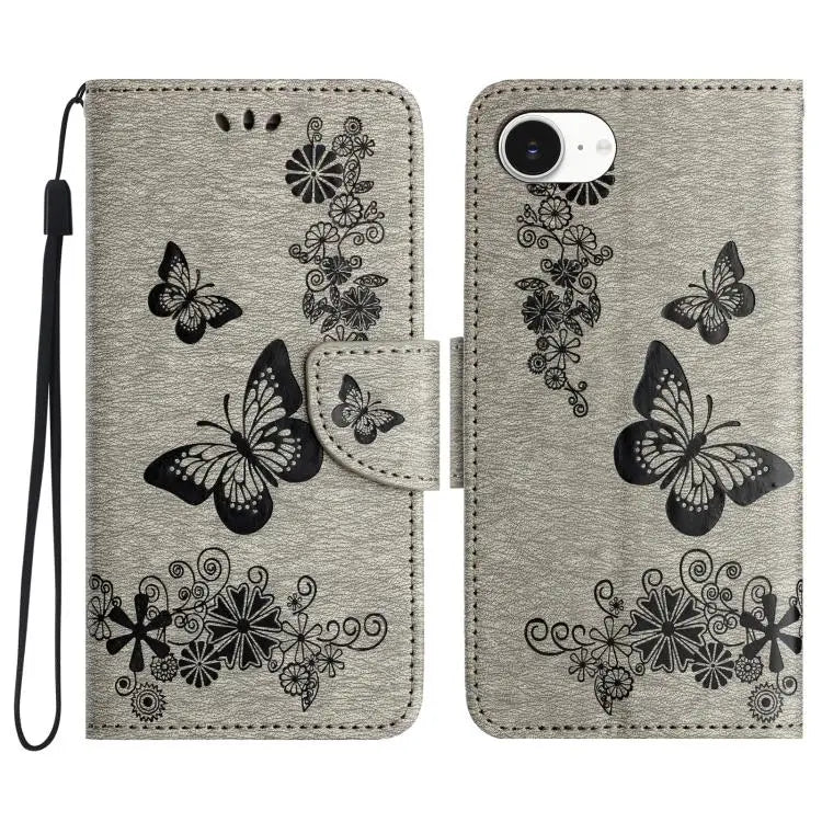 Butterfly Embossed Flip Leather Phone Case For iPhone 16e For iPhone 16 Pro Max For iPhone 16 Pro - For iPhone 16e