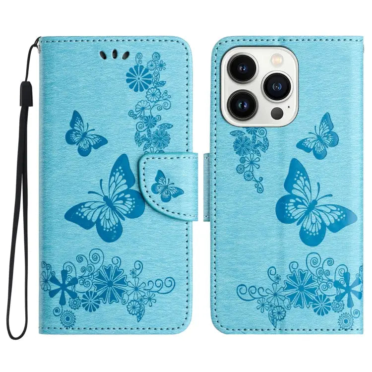 Butterfly Embossed Flip Leather Phone Case For iPhone 16e For iPhone 16 Pro Max For iPhone 16 Pro - For iPhone 16 Pro