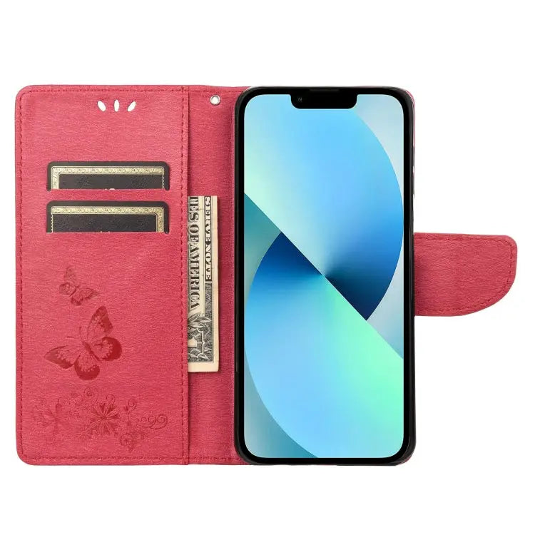 Butterfly Embossed Horizontal Flip Leather Phone Case For iPhone 14 For iPhone 14 Plus For iPhone 14 Pro - Apple