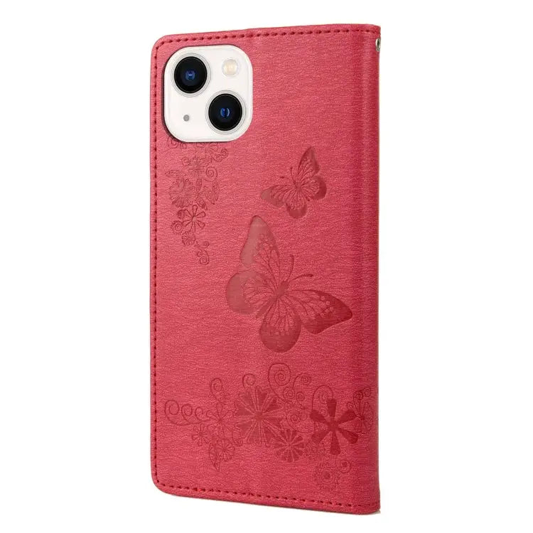 Butterfly Embossed Horizontal Flip Leather Phone Case For iPhone 14 For iPhone 14 Plus For iPhone 14 Pro - Apple