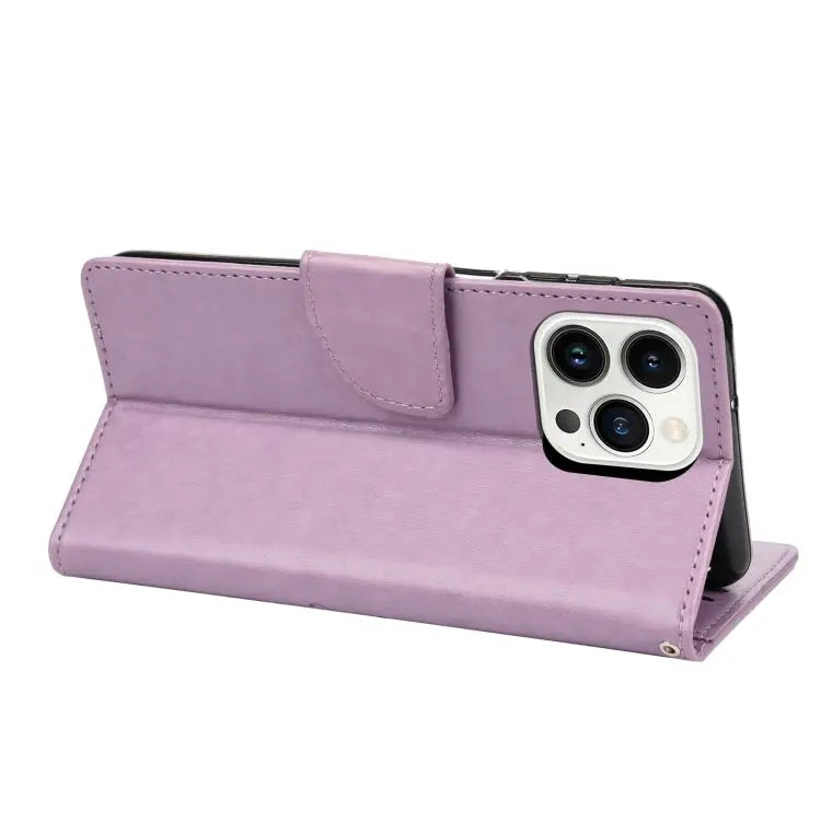 Butterfly Flower Pattern Flip Leather Phone Case For iPhone 14 Pro Max - Apple Accessories