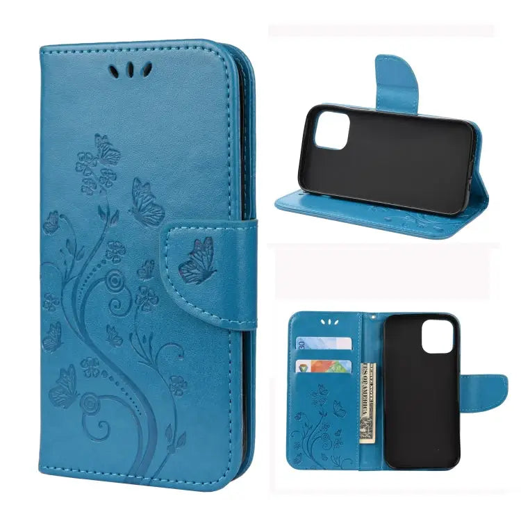 Butterfly Flower Pattern Horizontal Flip Leather Case with Holder & Card Slots & Wallet For iPhone 12 mini For iPhone