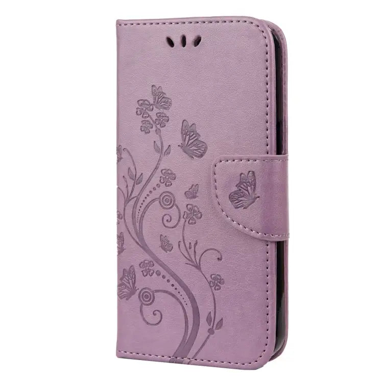 Butterfly Flower Pattern Horizontal Flip Leather Case with Holder & Card Slots & Wallet For iPhone 13 Pro For iPhone 13
