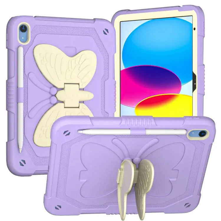 Butterfly Kickstand Heavy Duty Hard Rugged Tablet Case For iPad 10th Gen 10.9 2022 - For iPad 10th Gen 10.9 2022