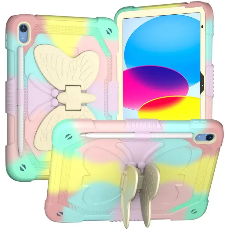 Butterfly Kickstand Heavy Duty Hard Rugged Tablet Case For iPad 10th Gen 10.9 2022 - For iPad 10th Gen 10.9 2022