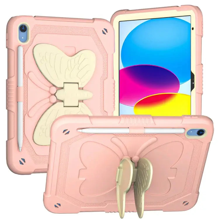 Butterfly Kickstand Heavy Duty Hard Rugged Tablet Case For iPad 10th Gen 10.9 2022 - For iPad 10th Gen 10.9 2022
