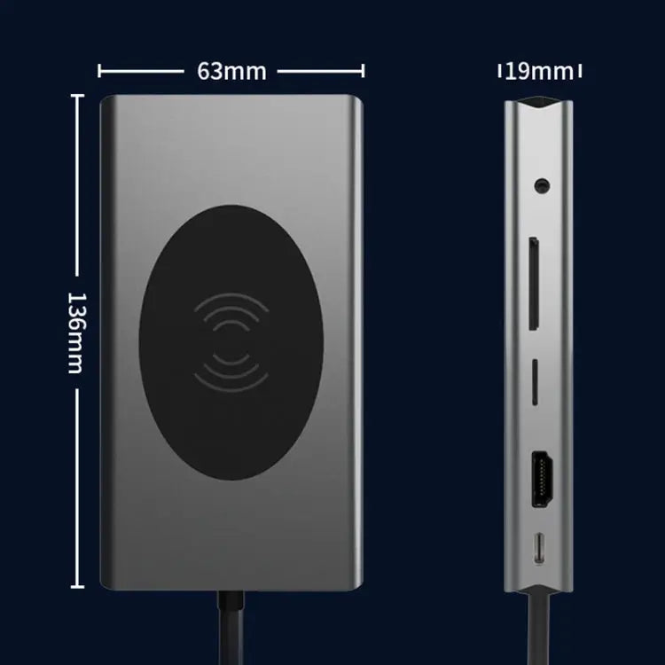BX13V 13 In 1 Type-C Docking Station Wireless Charging Hub BX13V - BX13V