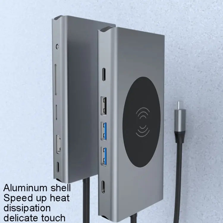 BX13V 13 In 1 Type-C Docking Station Wireless Charging Hub BX13V - BX13V