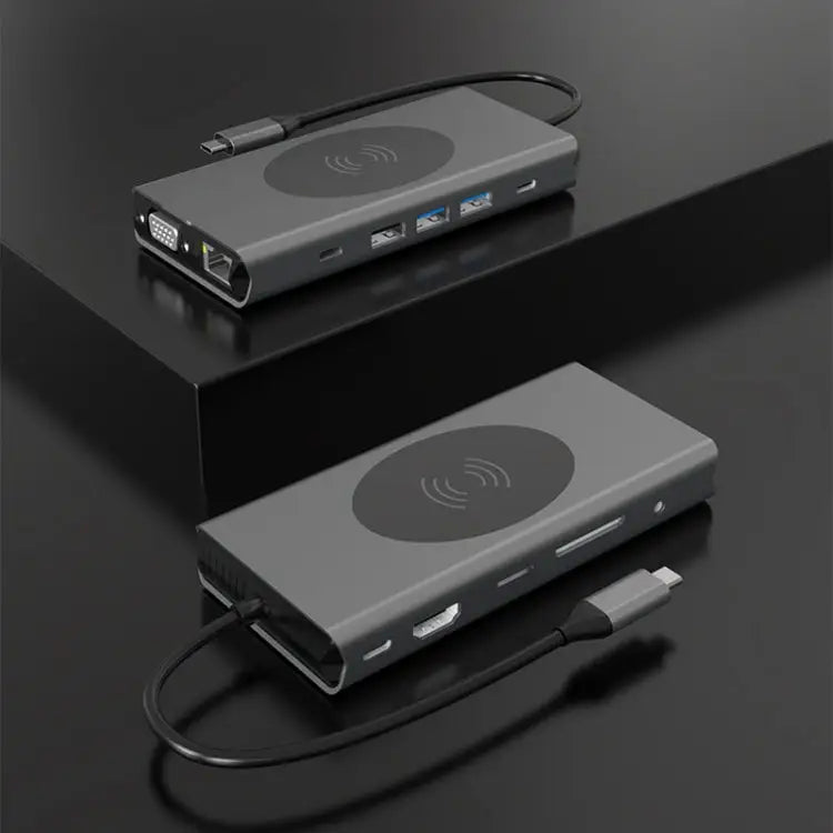 BX13V 13 In 1 Type-C Docking Station Wireless Charging Hub BX13V - BX13V