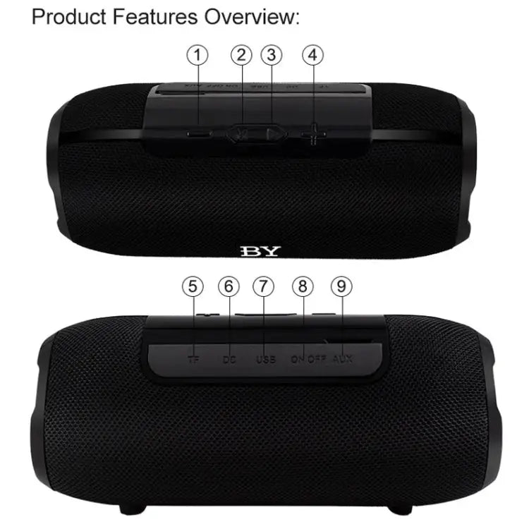 BY Portable Bluetooth Speaker Waterproof Wireless Loudspeaker 3D Stereo Music Surround Sound System Outdoor Speakers