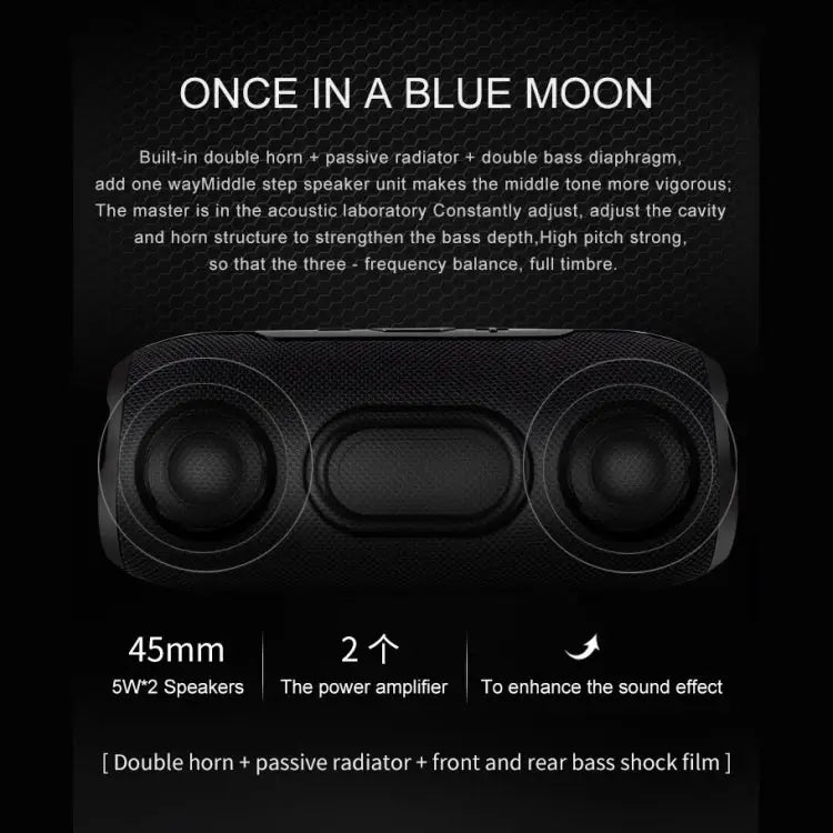 BY Portable Bluetooth Speaker Waterproof Wireless Loudspeaker 3D Stereo Music Surround Sound System Outdoor Speakers