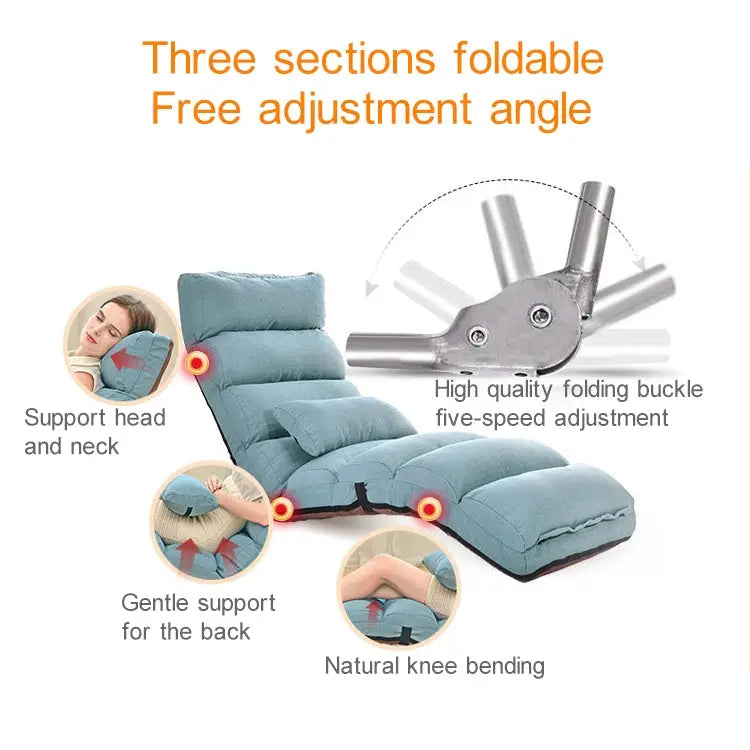 C1 Lazy Couch Tatami Foldable Single Recliner Bay Window Creative Leisure Floor Chair Size:205x56x20cm