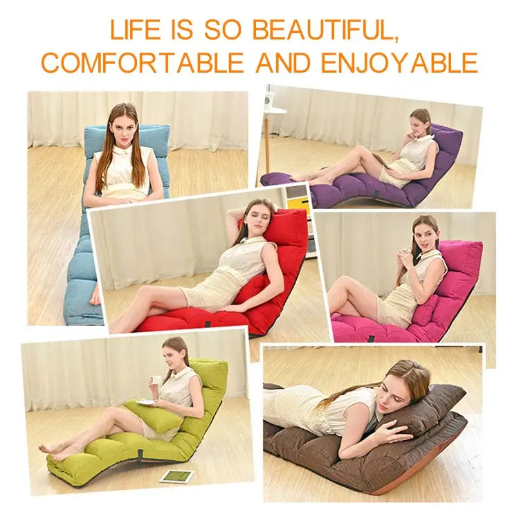 C1 Lazy Couch Tatami Foldable Single Recliner Bay Window Creative Leisure Floor Chair Size:205x56x20cm
