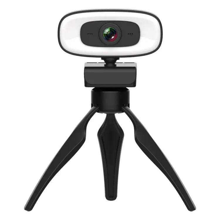 C10 2K HD Without Distortion 360 Degrees Rotate Three-speed Fill Light USB Free Drive Webcams Built-in Sound Clearer
