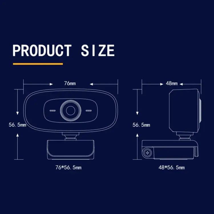 C10 2K HD Without Distortion 360 Degrees Rotate Three-speed Fill Light USB Free Drive Webcams Built-in Sound Clearer