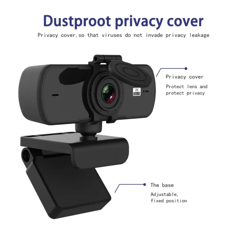 C5 4 Million Pixel Auto Focus 2K Full HD Webcam 360 Rotation USB Driver-free Live Broadcast WebCamera with Mic C5 - C5