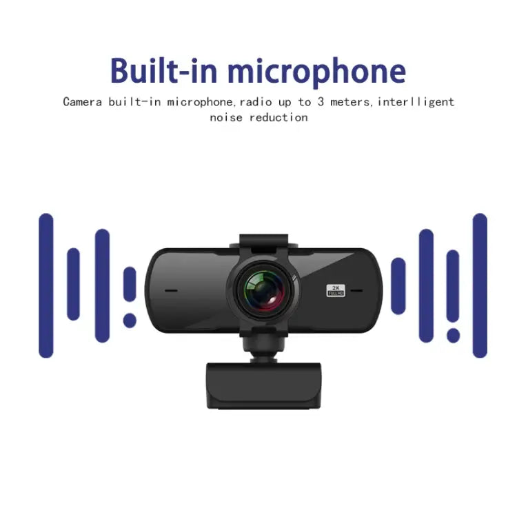 C5 4 Million Pixel Auto Focus 2K Full HD Webcam 360 Rotation USB Driver-free Live Broadcast WebCamera with Mic C5 - C5