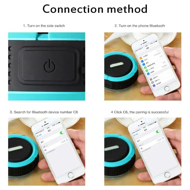C6a Outdoor Chuck Wireless Bluetooth Car Speaker Suction Cup Speaker Support TF Card - Apple Accessories