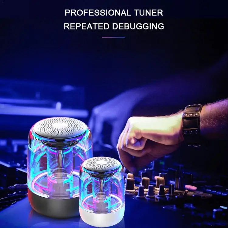 C7 Bluetooth 5.0 Speaker Transparent LED Luminous Subwoofer TWS 6D Surround HIFI Stereo Cool Audio C7 - Apple