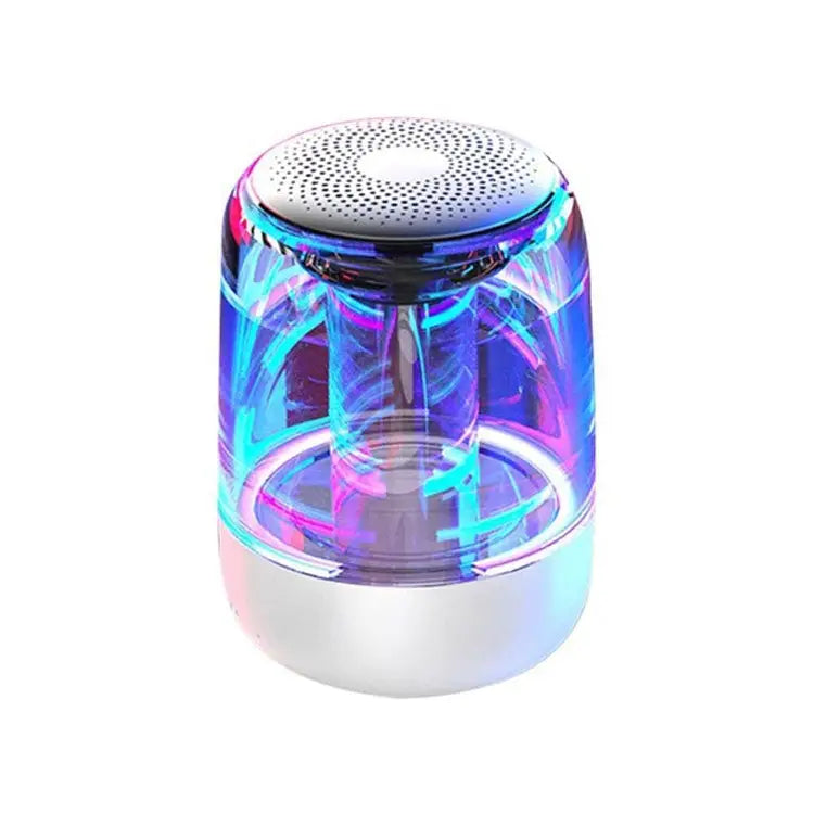 C7 Bluetooth 5.0 Speaker Transparent LED Luminous Subwoofer TWS 6D Surround HIFI Stereo Cool Audio C7 - C7 / White