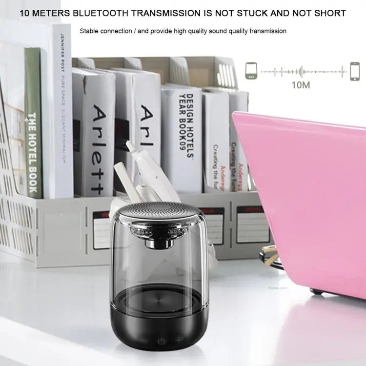 C7 Bluetooth 5.0 Speaker Transparent LED Luminous Subwoofer TWS 6D Surround HIFI Stereo Cool Audio C7 - Apple