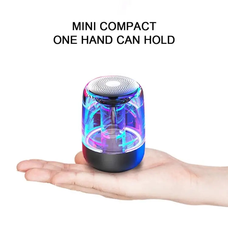 C7 Bluetooth 5.0 Speaker Transparent LED Luminous Subwoofer TWS 6D Surround HIFI Stereo Cool Audio C7 - Apple