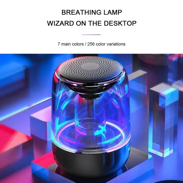 C7 Bluetooth 5.0 Speaker Transparent LED Luminous Subwoofer TWS 6D Surround HIFI Stereo Cool Audio C7 - Apple