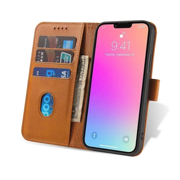 Calf Texture Buckle Flip Leather Phone Case For iPhone 14 For iPhone 14 Plus For iPhone 14 Pro For iPhone 14 Pro Max