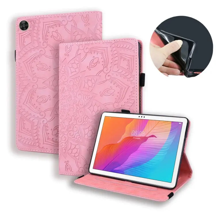 Calf Texture Embossed Horizontal Flip Leather Case with Holder & Card Slots & Photo Frame For Huawei Enjoy Tablet 2