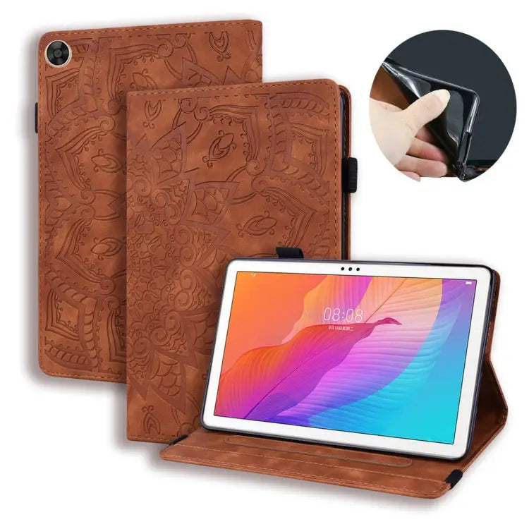 Calf Texture Embossed Horizontal Flip Leather Case with Holder & Card Slots & Photo Frame For Huawei Enjoy Tablet 2