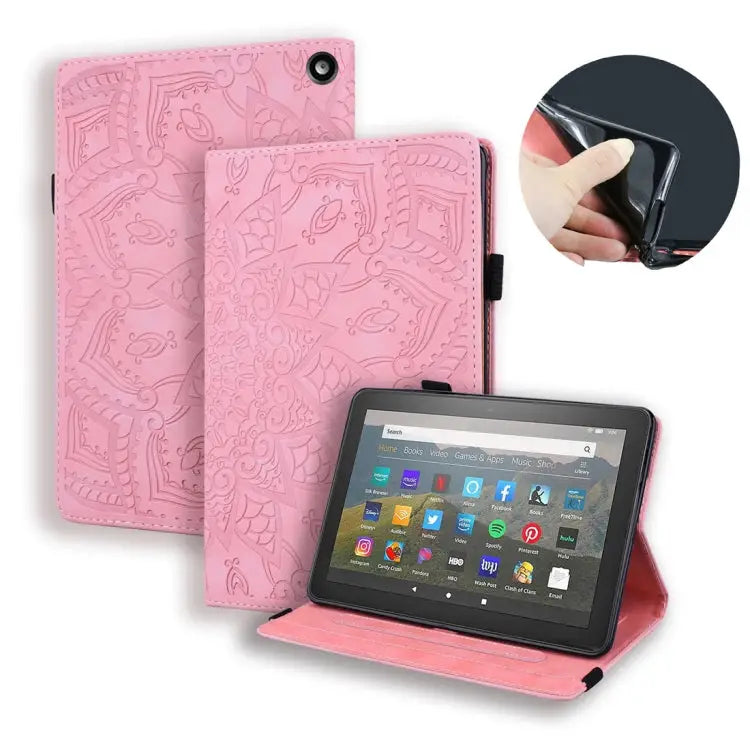 Calf Texture Embossed Horizontal Flip Leather Case with Holder & Card Slots & Photo Frame For Huawei Enjoy Tablet 2