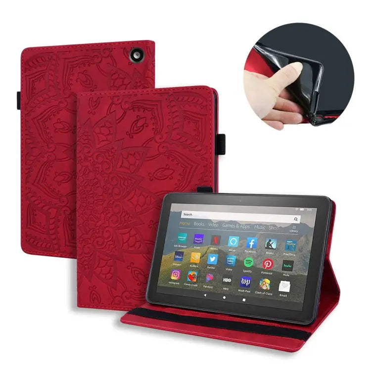Calf Texture Embossed Horizontal Flip Leather Case with Holder & Card Slots & Photo Frame For Huawei Enjoy Tablet 2