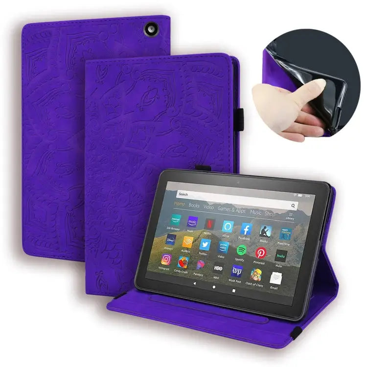 Calf Texture Embossed Horizontal Flip Leather Case with Holder & Card Slots & Photo Frame For Huawei Enjoy Tablet 2