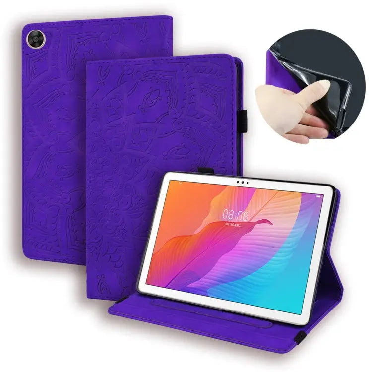 Calf Texture Embossed Horizontal Flip Leather Case with Holder & Card Slots & Photo Frame For Huawei Enjoy Tablet 2