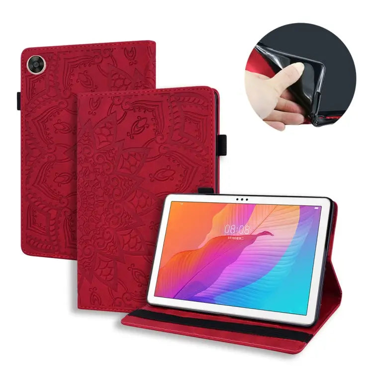 Calf Texture Embossed Horizontal Flip Leather Case with Holder & Card Slots & Photo Frame For Huawei Enjoy Tablet 2