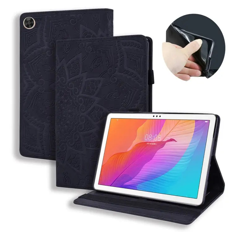 Calf Texture Embossed Horizontal Flip Leather Case with Holder & Card Slots & Photo Frame For Huawei Enjoy Tablet 2