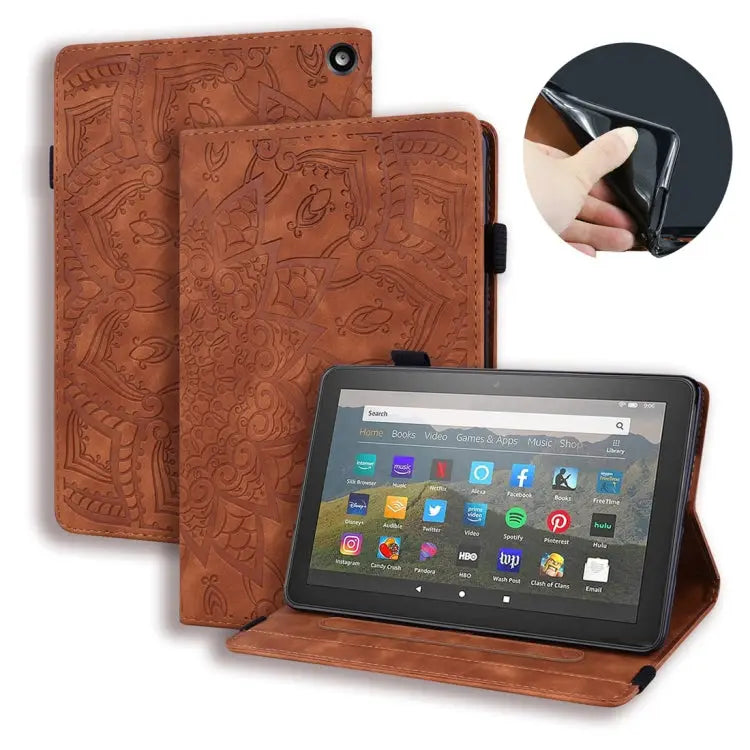 Calf Texture Embossed Horizontal Flip Leather Case with Holder & Card Slots & Photo Frame For Huawei Enjoy Tablet 2