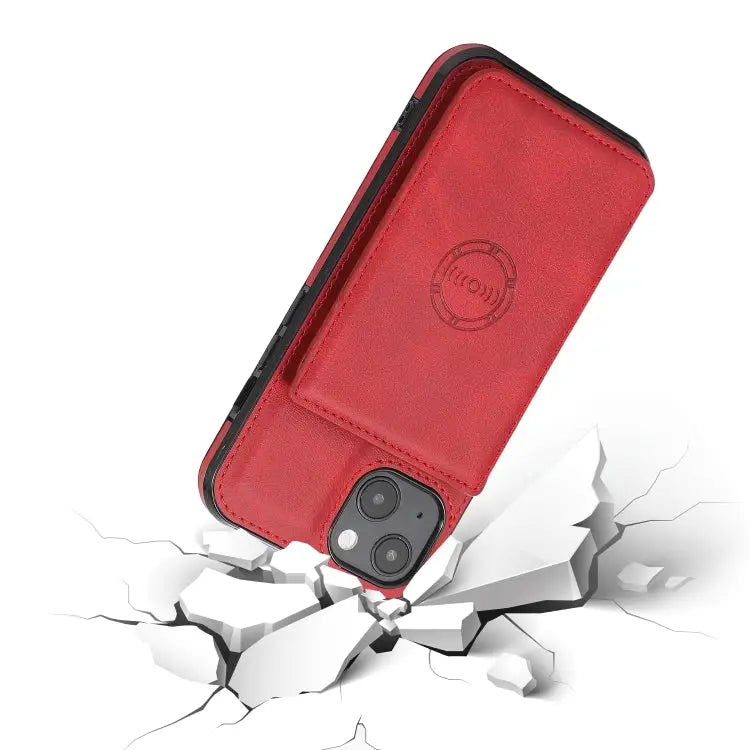 Calf Texture Magnetic Card Bag PU Shockproof Case with Holder & Card Slot For iPhone 13 mini For iPhone 13 For iPhone